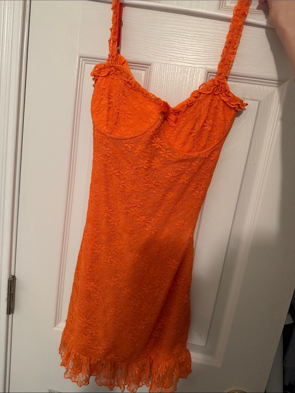 Outcast Orange Lace Mini Dress